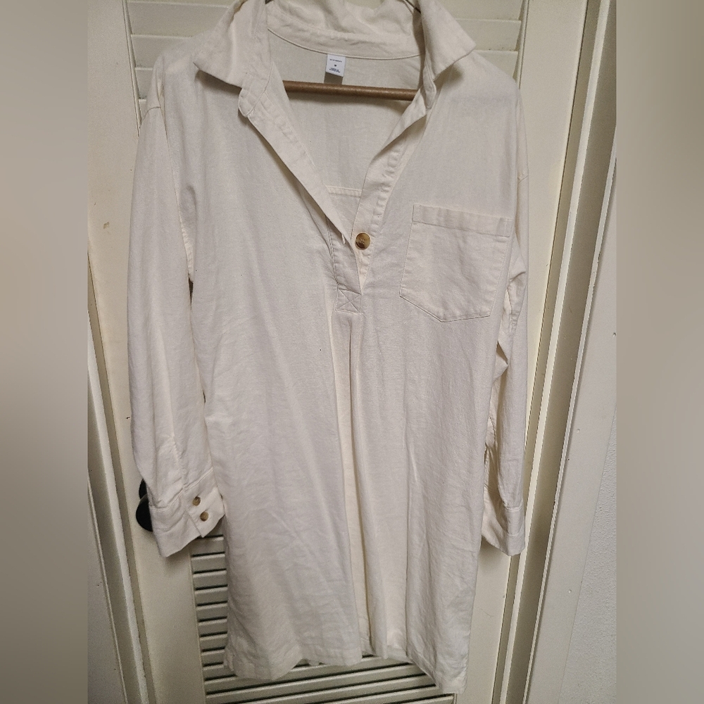 Old Navy Mini Linen Shirtdress Swim Cover